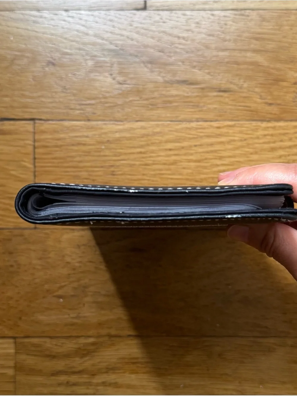 FedEx Kinko’s black faux leather cover business card holder